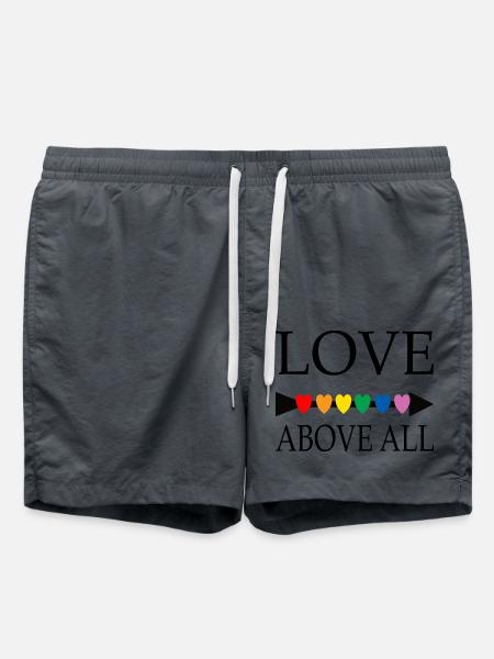 Love above all else - Swim Trunks - anthracite