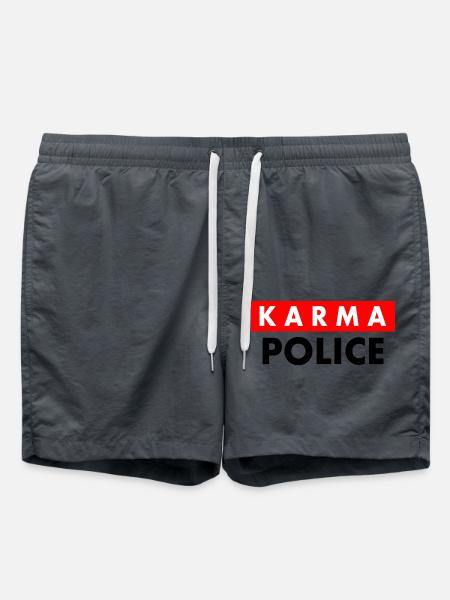 Karma police - Swim Trunks - anthracite