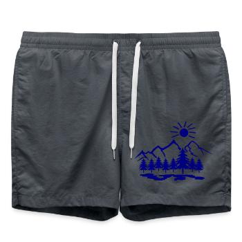 Nature Montagnes - Short de bain - charbon - Devant - AI Model Male 185 light (185cm)