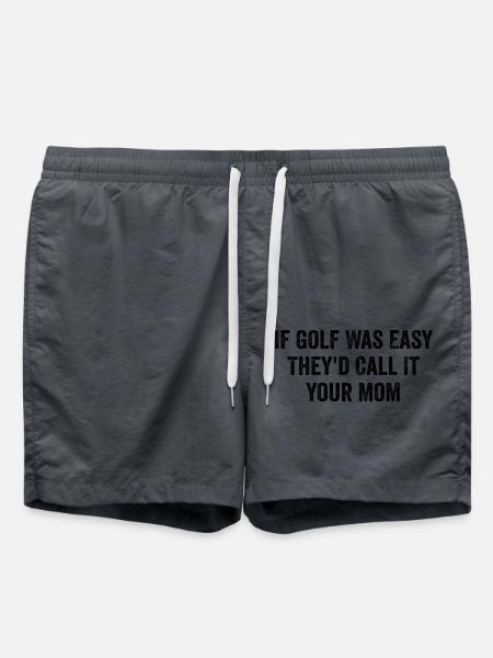If Golf Was Easy They'd Call It Your Mom - Funny - Short de bain - charbon