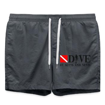 Plongée - Saint-Kitts-et-Nevis - Plongeur - Taucher - Short de bain - charbon - Devant - AI Model Male 185 light (185cm)