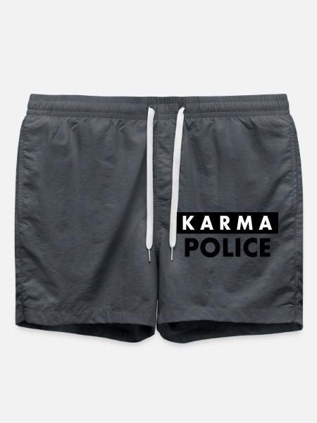 Karma police - Swim Trunks - anthracite