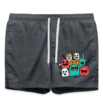 Figurines de fête d’Halloween - Short de bain - charbon - Devant - AI Model Male 185 light (185cm)