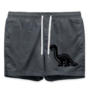 Dinosaurier - Badeshorts - Anthrazit - Vorne - AI Model Male 185 light (185cm)
