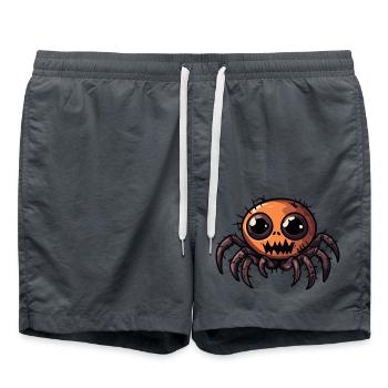 Tarantula Halloween Comic Lustig - Badeshorts - Anthrazit - Vorne - AI Model Male 185 light (185cm)
