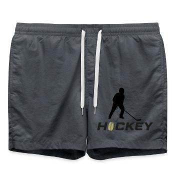 hockey - Short de bain - charbon - Devant - AI Model Male 185 light (185cm)