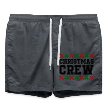 Christmas Crew Christmas - Swim Trunks - anthracite - Front - AI Model Male 185 light (185cm)