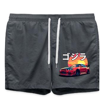 R34 Sunset - Swim Trunks - anthracite - Front - AI Model Male 185 light (185cm)