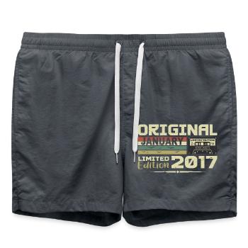 Janvier 2017 | Cadeau D’anniversaire Janvier 2017 - Short de bain - charbon - Devant - AI Model Male 185 light (185cm)