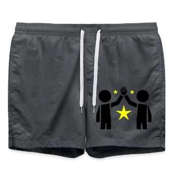 Amitié Meilleurs amis - Short de bain - charbon - Devant - AI Model Male 185 light (185cm)