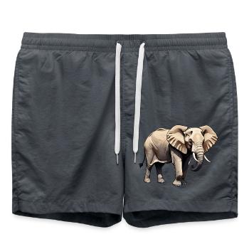 Éléphant - Design Animalier - Short de bain - charbon - Devant - AI Model Male 185 light (185cm)