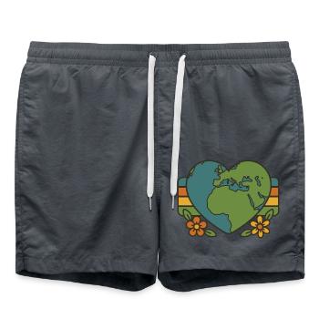Herz Planet - Badeshorts - Anthrazit - Vorne - AI Model Male 185 light (185cm)