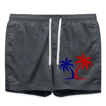 Palm Tree Symbol Island - Swim Trunks - anthracite - Front - AI Model Male 185 light (185cm)