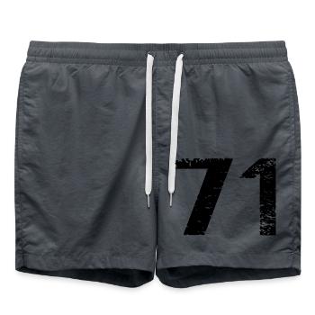 Maillot à 71 numéros - Short de bain - charbon - Devant - AI Model Male 185 light (185cm)