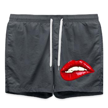 Des lèvres expressives avec de la brillance - Short de bain - charbon - Devant - AI Model Male 185 light (185cm)