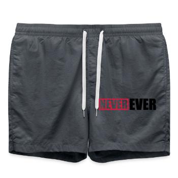 Balken Never Ever - Badeshorts - Anthrazit - Vorne - AI Model Male 185 light (185cm)