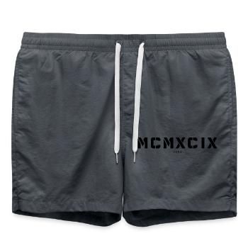 Roman numeral year of birth Made in 1999 - Swim Trunks - anthracite - Front - AI Model Male 185 light (185cm)