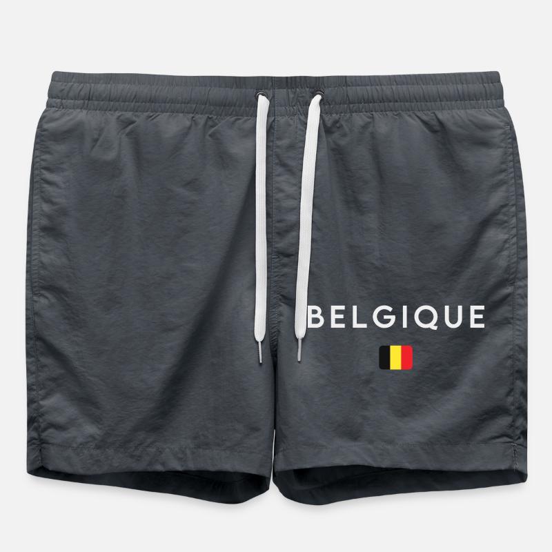 Flag of Belgium, Belgian pride - Swim Trunks - anthracite