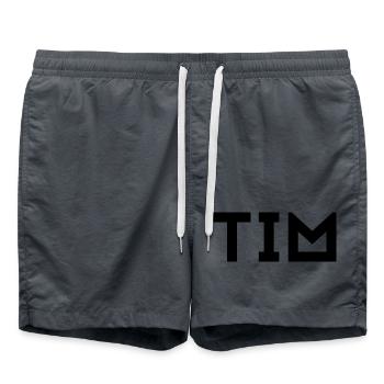 Prénom Tim - Short de bain - charbon - Devant - AI Model Male 185 light (185cm)