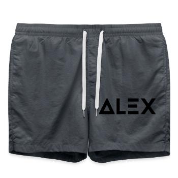 First name Alex - Swim Trunks - anthracite - Front - AI Model Male 185 light (185cm)