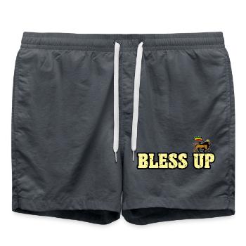 Dub Reggae Bless Up - Short de bain - charbon - Devant - AI Model Male 185 light (185cm)