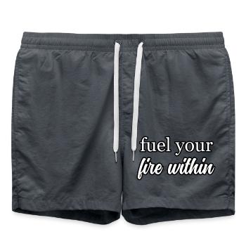 Hustle & Flow Succès Mindset Inspiration - Short de bain - charbon - Devant - AI Model Male 185 light (185cm)