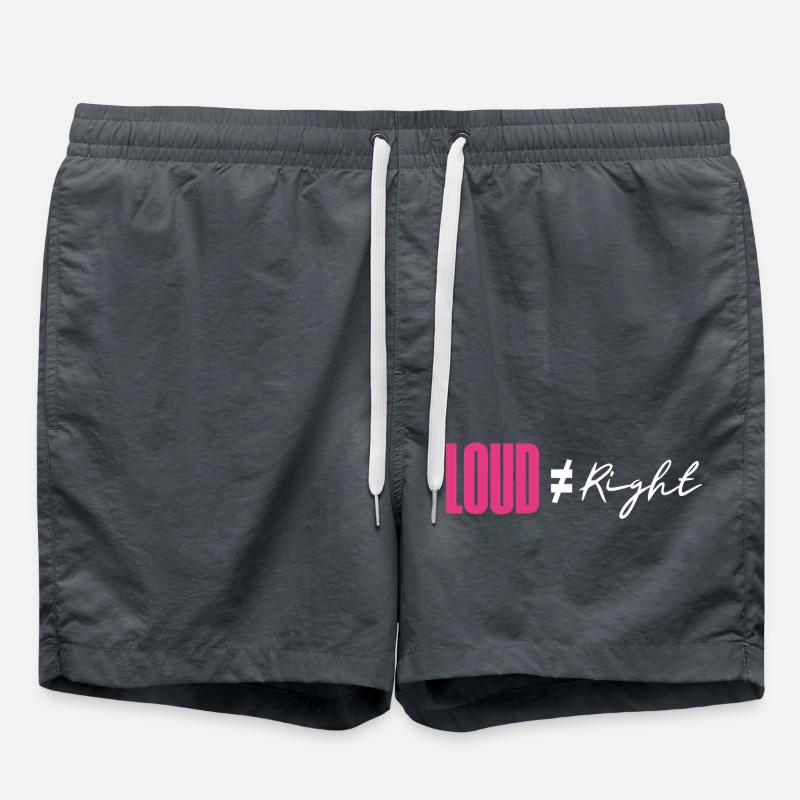 Loud does not equal right - Swim Trunks - anthracite