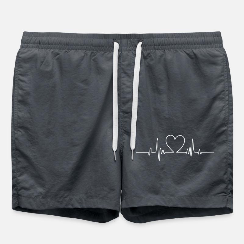 Heartbeat and Infinite Love - Swim Trunks - anthracite