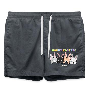 Cats with Rabbit Ear Bands - Swim Trunks - anthracite - Front - AI Model Male 185 light (185cm)