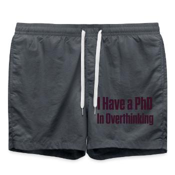 Doctorat en Suranalyse du Don des Neurodivergents - Short de bain - charbon - Devant - AI Model Male 185 light (185cm)