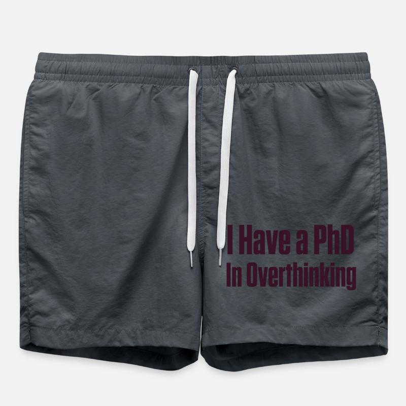 PhD in Overthinking Neurodivergent Gift - Swim Trunks - anthracite