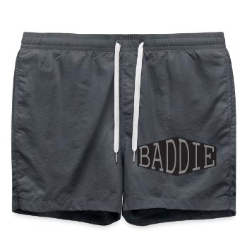 Baddie Retro Streetwear Vibes - Badeshorts - Anthrazit - Vorne - AI Model Male 185 light (185cm)