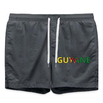 Flag of French Guiana - Swim Trunks - anthracite - Front - AI Model Male 185 light (185cm)