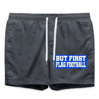 Mais d’abord le flag football pour les joueurs et les fans - Short de bain - charbon - Devant - AI Model Male 185 light (185cm)