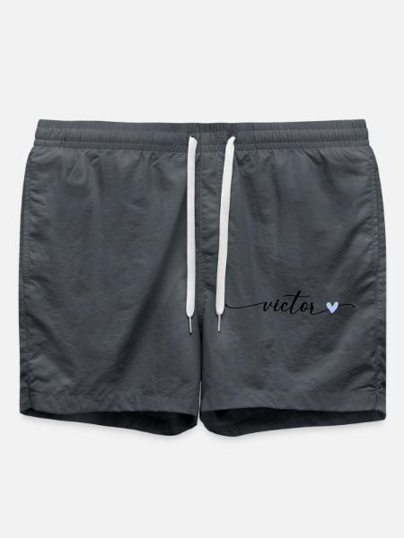 Victor Name Calligraphy Font - Swim Trunks - anthracite