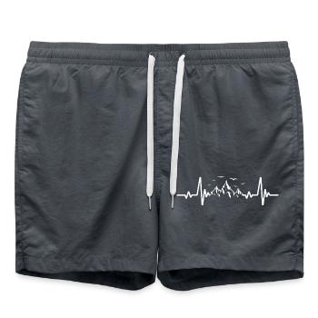 Im Herzen der Berge - Badeshorts - Anthrazit - Vorne - AI Model Male 185 light (185cm)