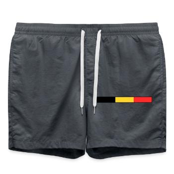 Drapeau Belgique - Short de bain - charbon - Devant - AI Model Male 185 light (185cm)