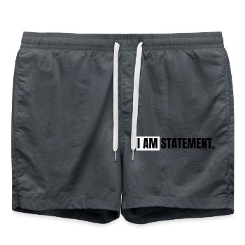 JE SUIS UNE DÉCLARATION NOIR 10 x 5 cm - Short de bain - charbon - Devant - AI Model Male 185 light (185cm)