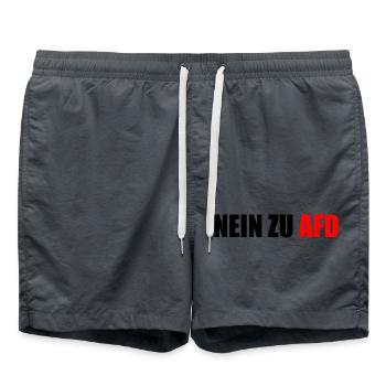 No to afd - Swim Trunks - anthracite - Front - AI Model Male 185 light (185cm)
