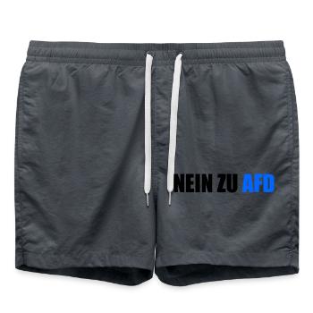 No to afd - Swim Trunks - anthracite - Front - AI Model Male 185 light (185cm)