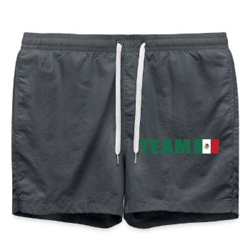 Support-Team Mexiko - Badeshorts - Anthrazit - Vorne - AI Model Male 185 light (185cm)