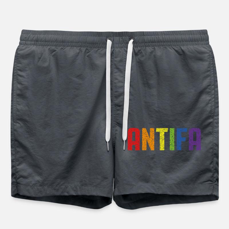 Antifa Pride - Swim Trunks - anthracite