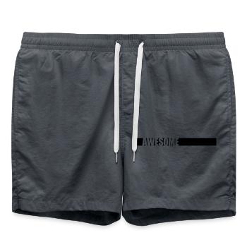 Bar Awesome Logo - Short de bain - charbon - Devant - AI Model Male 185 light (185cm)