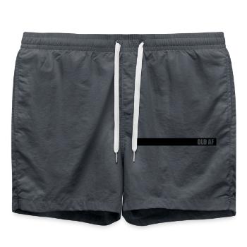 old AF Text Logo - Swim Trunks - anthracite - Front - AI Model Male 185 light (185cm)