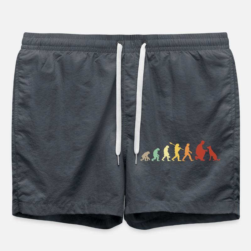 Evolution Lustiger Belgischer Malinois-Schäferhund - Badeshorts - Anthrazit