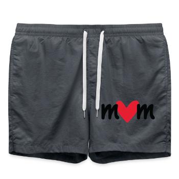 Mama-Herz - Badeshorts - Anthrazit - Vorne - AI Model Male 185 light (185cm)