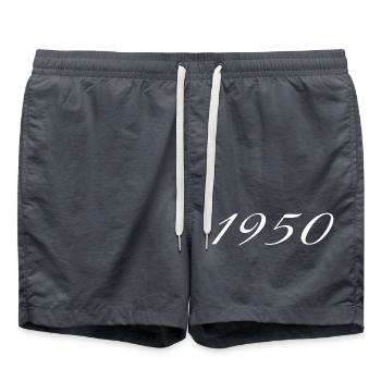 Cadeau d’anniversaire 1950, Original depuis 1950 - Short de bain - charbon - Devant - AI Model Male 185 light (185cm)
