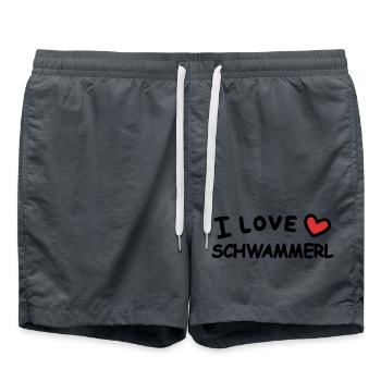 J’adore les champignons - Short de bain - charbon - Devant - AI Model Male 185 light (185cm)