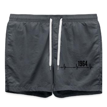 1964 Geschenk 1964 Retro 1964 Original 1964 Jahrgang - Badeshorts - Anthrazit - Vorne - AI Model Male 185 light (185cm)