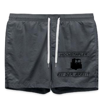 Hochstapler bei der Arbeit - Badeshorts - Anthrazit - Vorne - AI Model Male 185 light (185cm)